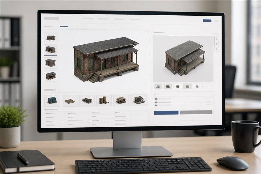 商品页中的 3D 展示效果示意